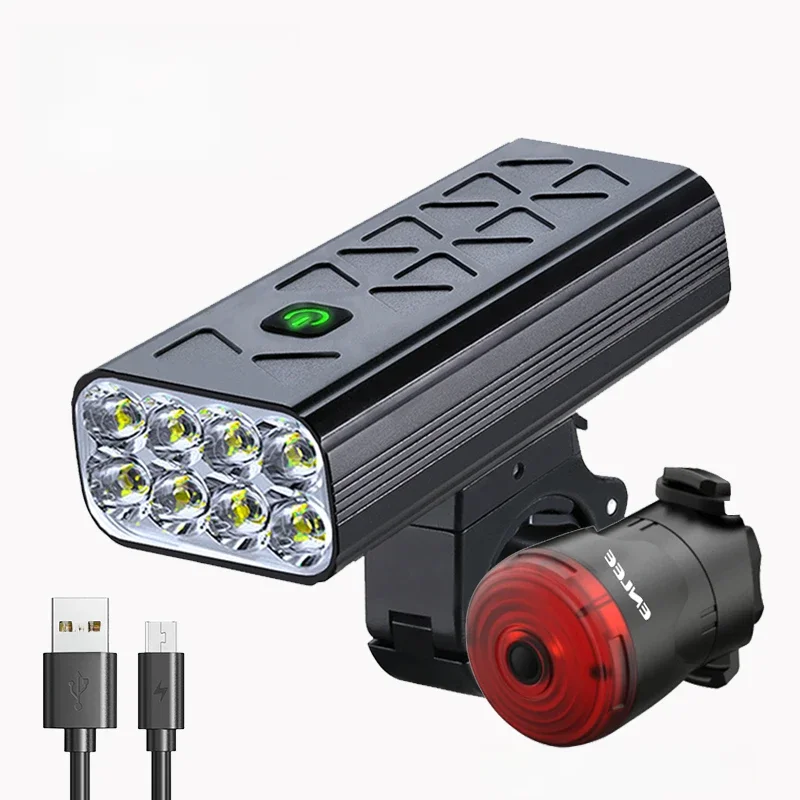 AliExpress NONE 10000 mAh Bike Light Rainproof USB Rechargeable LED Bicycle Light Super Bright  Flashlight for Cycling Front / Rear Light