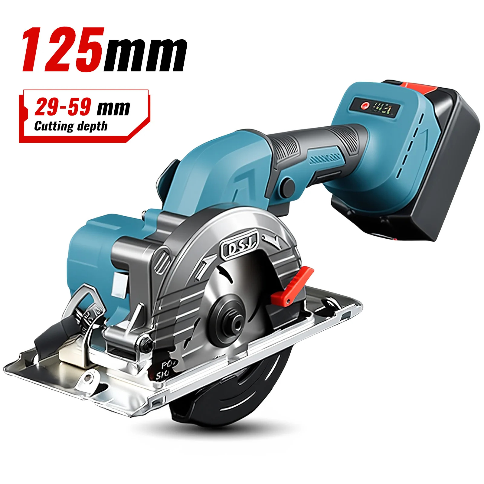 Scie circulaire sans balais 5 pouces 125 mm Outil de coupe multifonctionnel Scie à chaîne électrique sans fil portative pour batterie Makita 18V