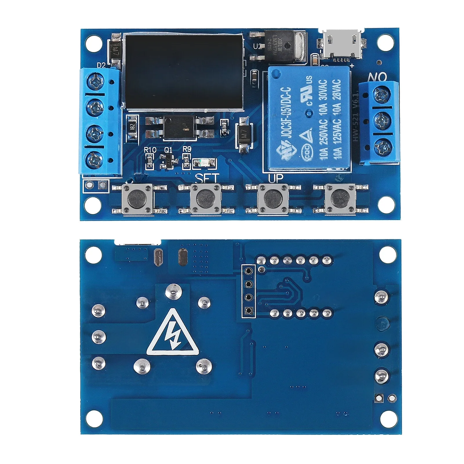 AliExpress AOKIN DC 6-30V Timer Relay Programmable Delay Relay Module Cycle Timer with LED Display 6V 9V 12V 24V Micro USB Smart Home Controller