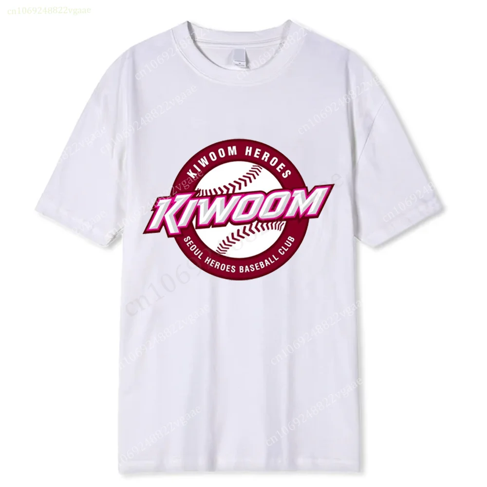 2024 KBO Korean Baseball Jersey Heroes Men Boys Short Sleeve T Shirt Cotton Women 23/24 Children KIDS Training Uniform Kpop Tee