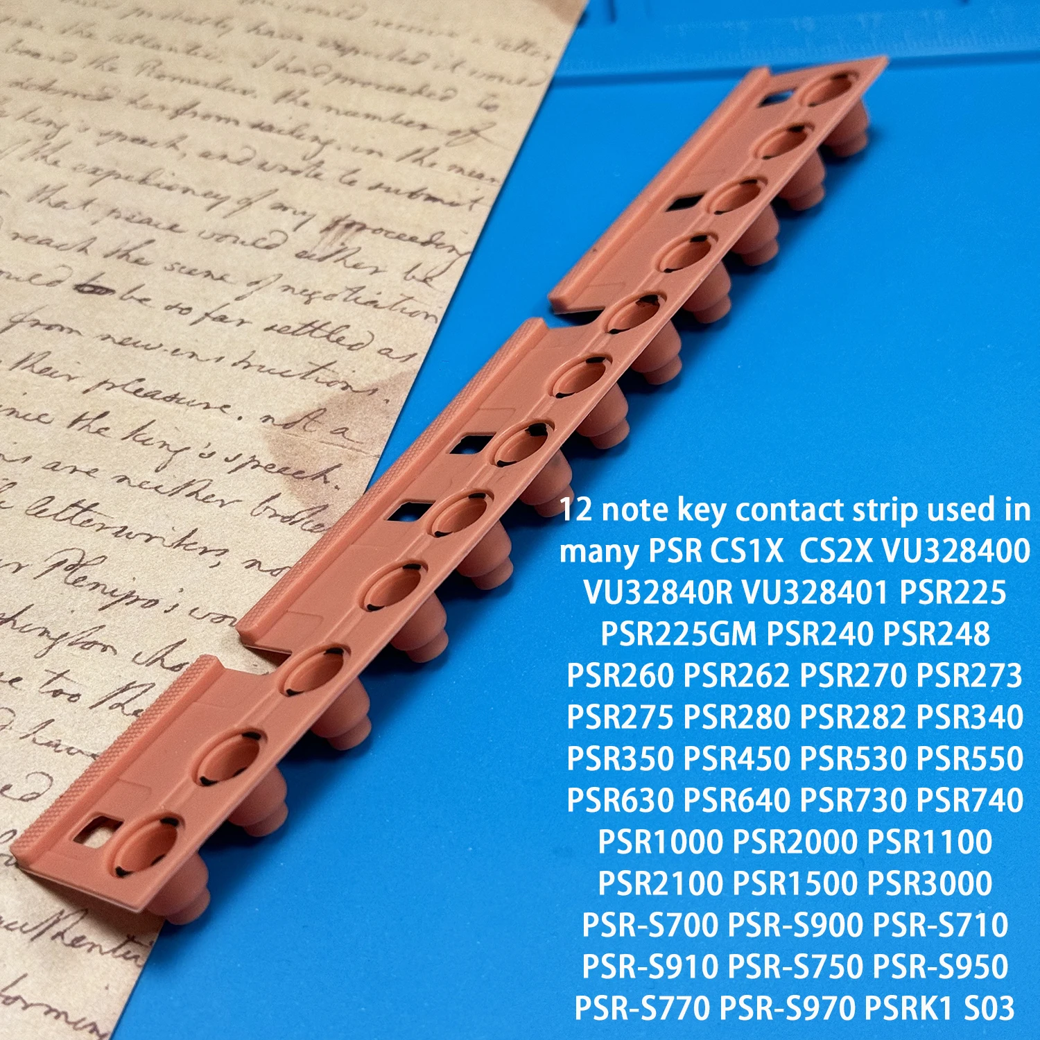1PCS Conductive Rubber Strip Fits Yamaha Key Contact Most PSR CS1X CS2X VU328402 VU32840R VU328401 VU328400