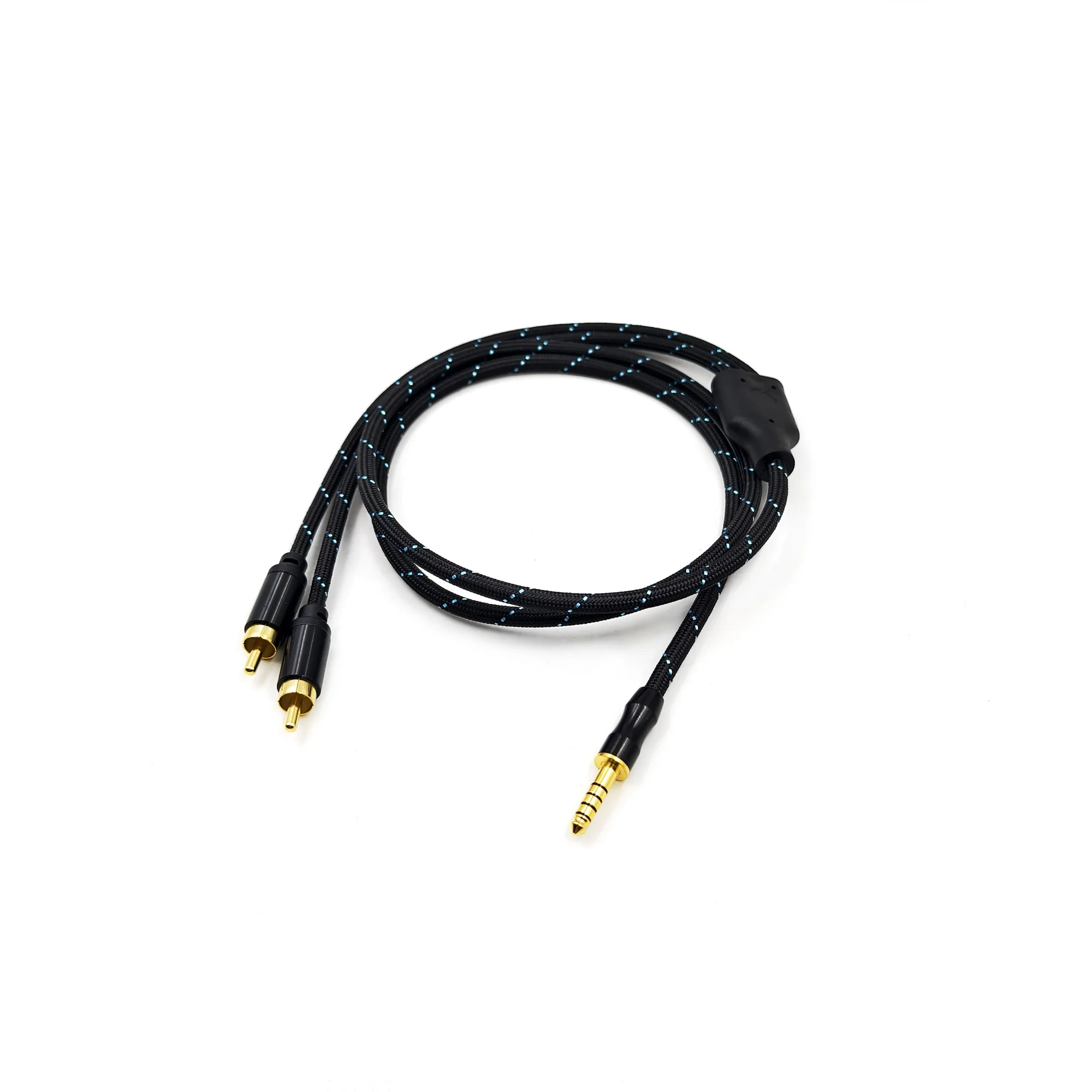4.4 مللي متر إلى كابل RCA 2RCA إلى سلك AUX إلى 3.5 مللي متر محول ستيريو OCC مطلية بالذهب كابل ترقية الصوت المتوازن