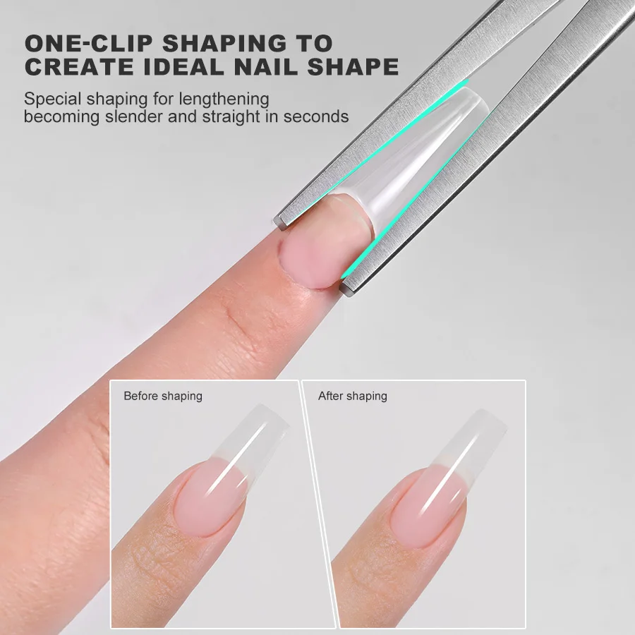 Edelstahl-Nagelzange für schnelle Nagelverlängerung, Maniküre-Werkzeug, Nagelformung, Kurvenformwerkzeug, UV-Gel-Form