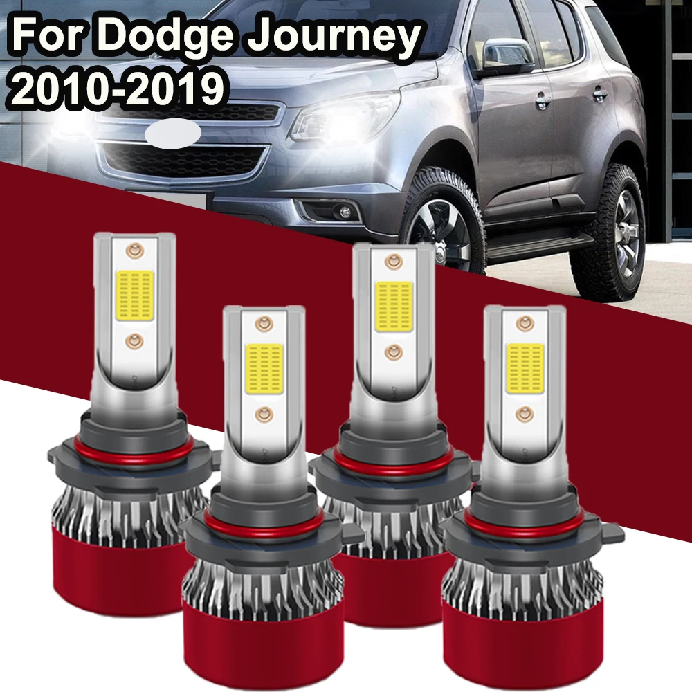 

Светодиодные лампы для фар (ближний/дальний свет) 9005 9006, комплект для Dodge Journey 2010-2019, 6000K, белый свет, с турбовентилятором, прожектор
