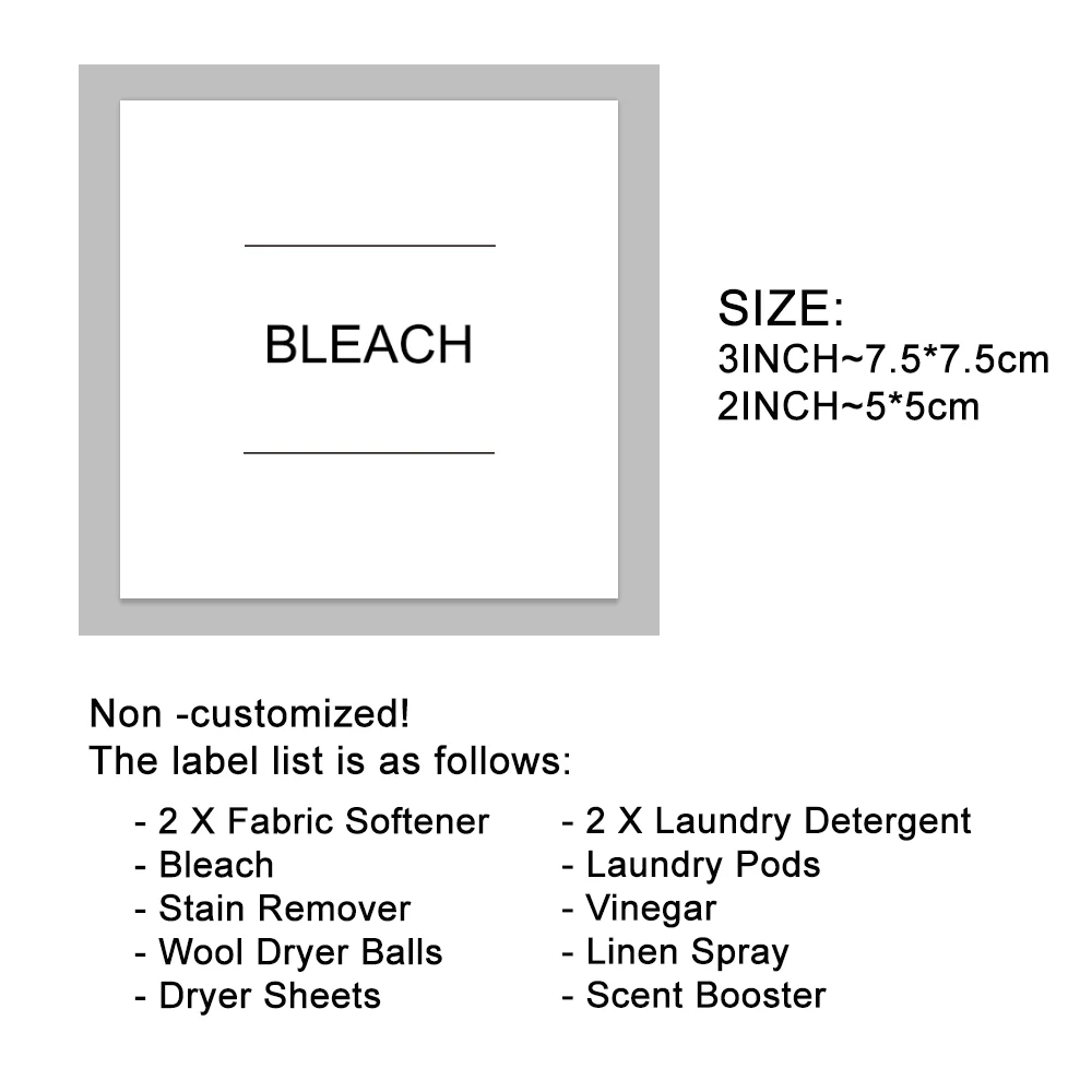 Minimalist Laundry Labels, Laundry Organization, Weatherproof Stickers, Labels for Laundry Containers