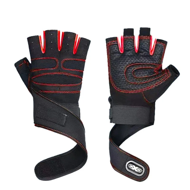 AliExpress Cycling Half Finge Gloves Proessional Gym Fitness Men Gloves Breathable Anti-Slip Bike Gloves
