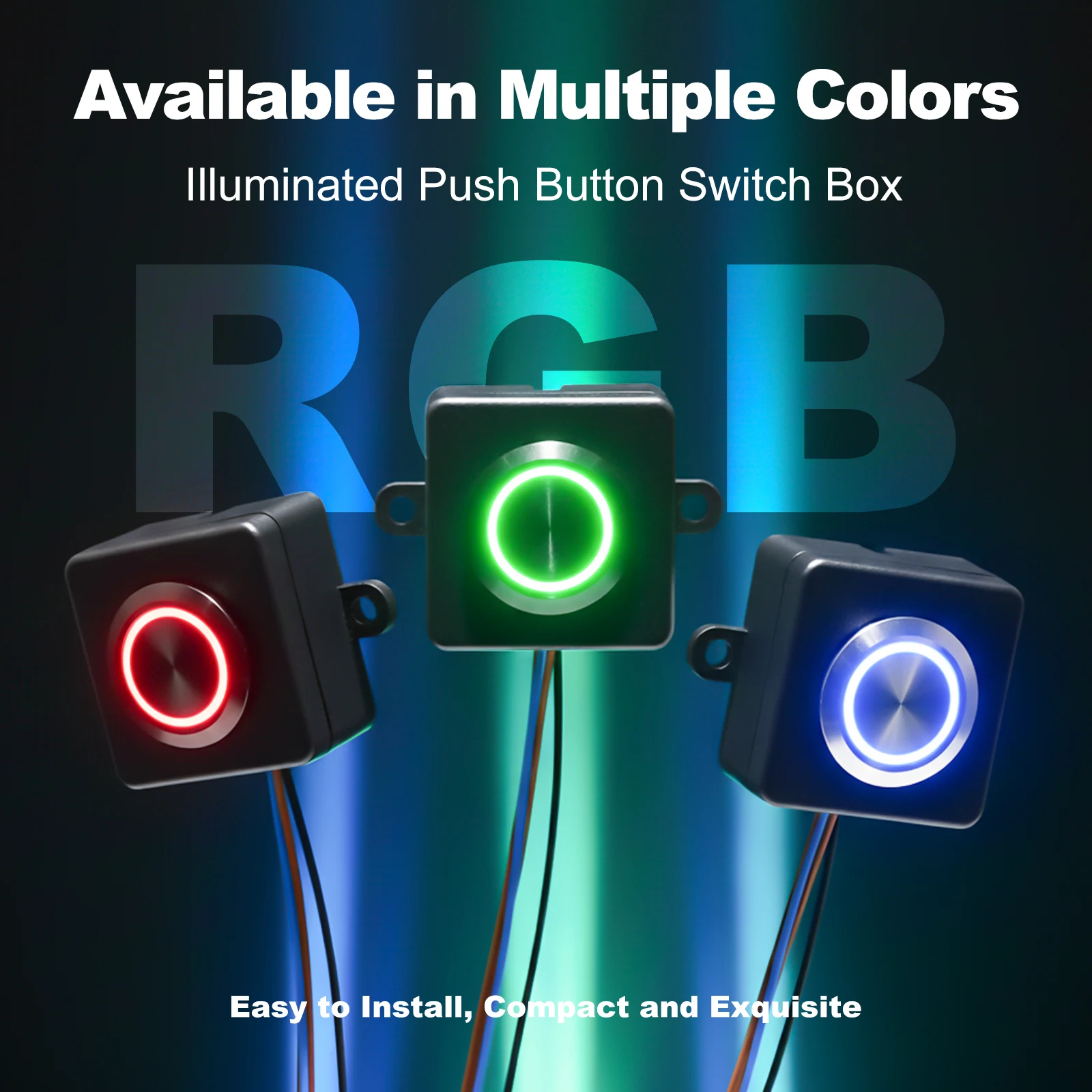FILN 19mm Metall-Tastenbox-Set IP68 Drucktastenschalter Berührungsempfindlicher LED-Selbstrückstellender Momentschalter Türklingel-Schalter – Detail 7