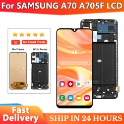 シャーシ付きLCDタッチスクリーン,デジタイザーマウント,部品修理,Samsung a70,a705,SM-A705F,a705fn,ds