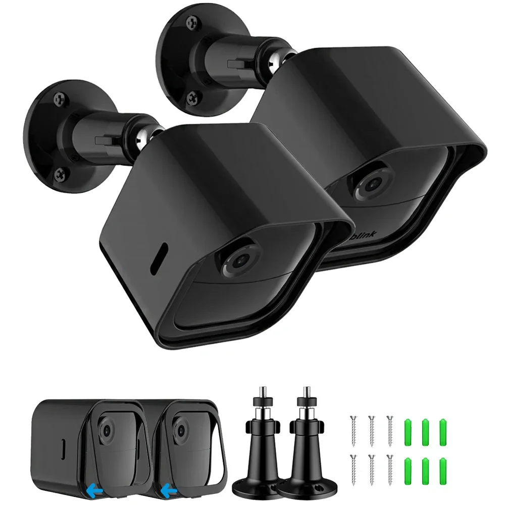 2Pcs Camera Wall Mount Stand For Blink Outdoor 4（4th Gen）Waterproof Cover 360 Degree Adjustable For Blink Camera 4th Gen Holder