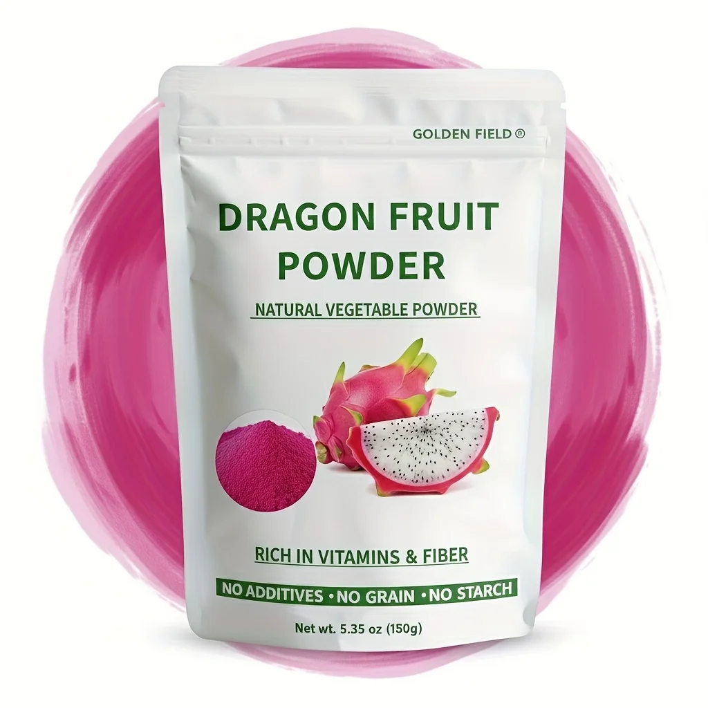 Dragon Fruit Powder 5.3 Ounce, Pink Fruit for Smoothies, Baking, Desserts