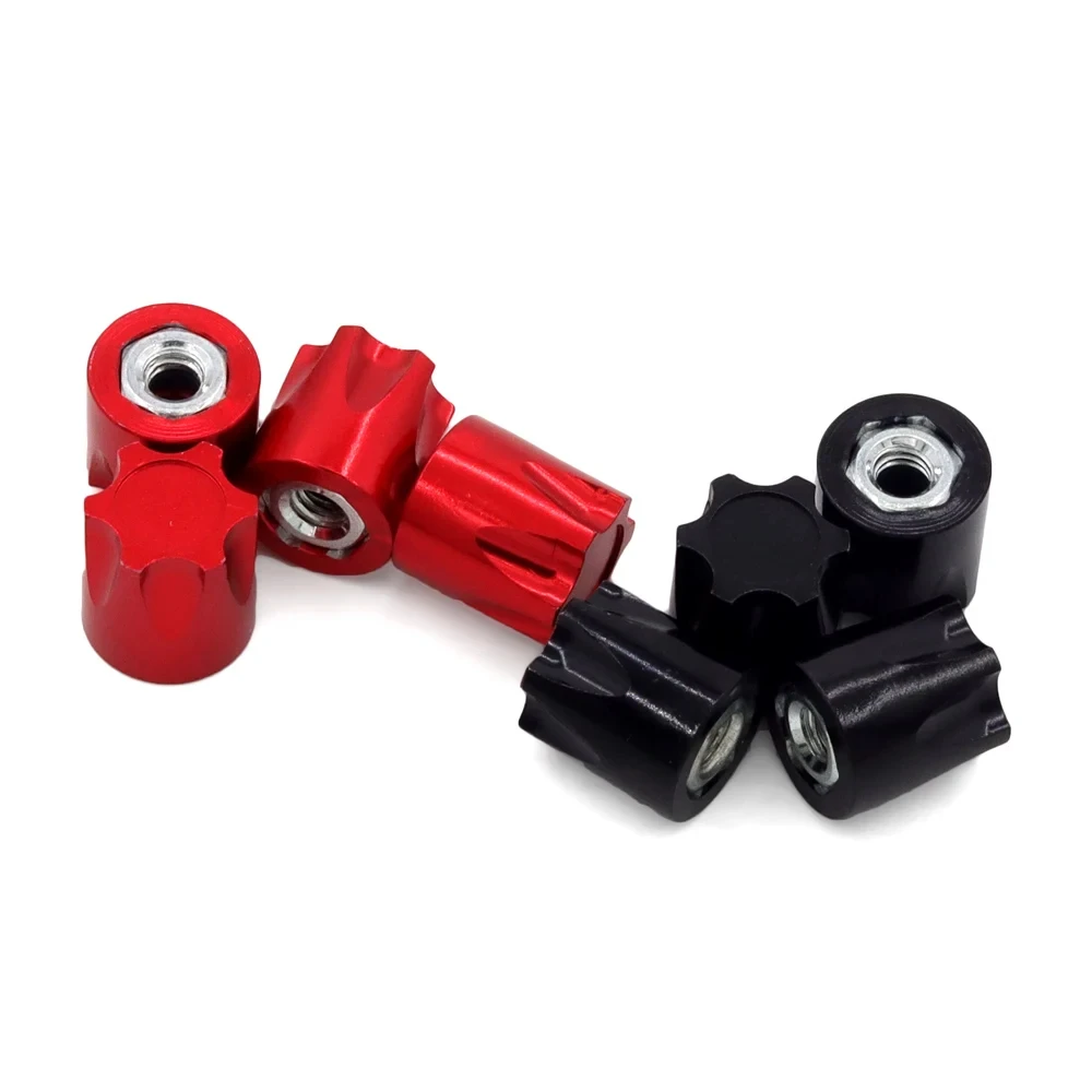 4 Pcs Aluminum Alloy M4 Nut Rim Caps For 1/10 RC Car TRX4 TRX6 SLASH D90 D110 SCX10 RC Drift Tamiya Yokomo HSP Parts