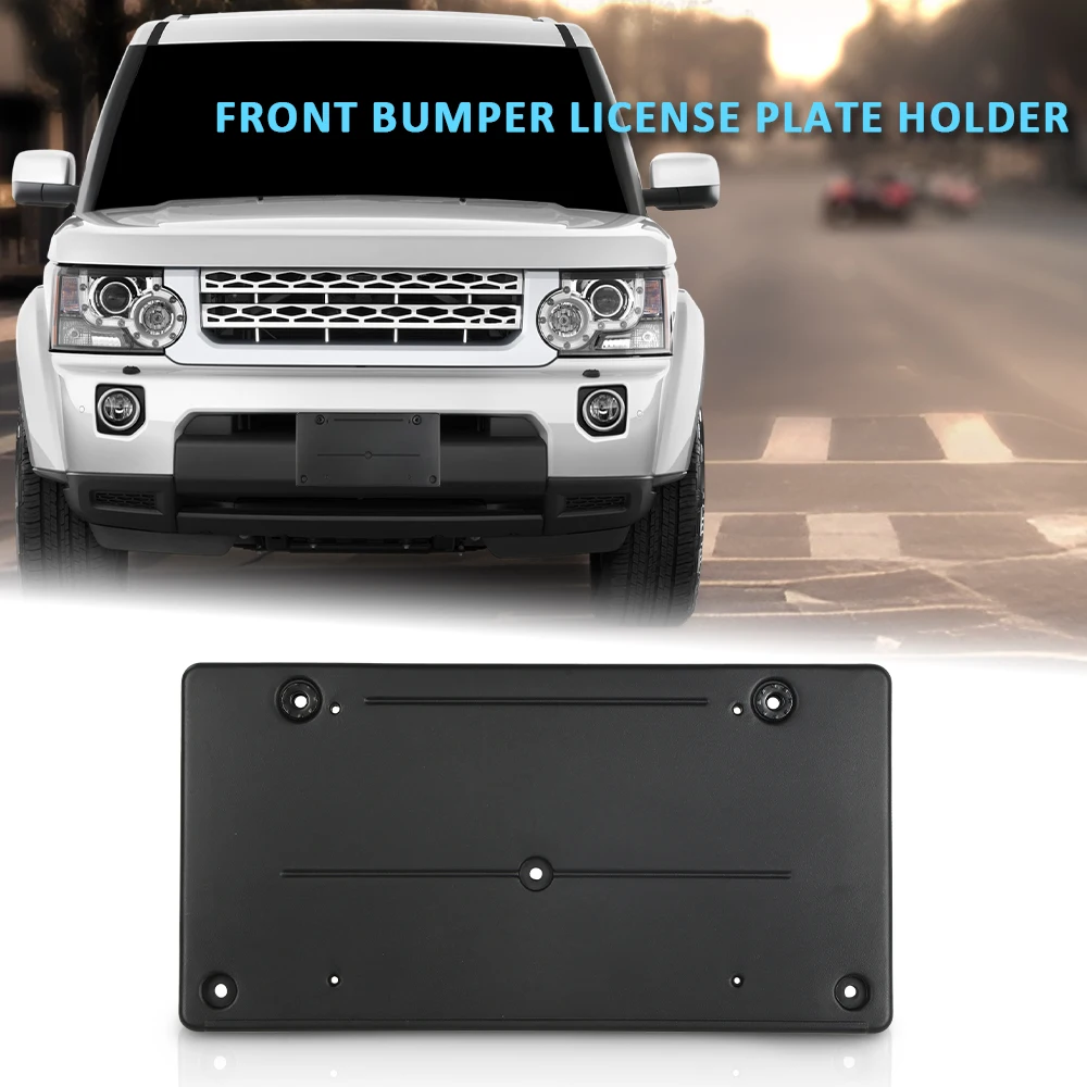 

Front Bumper License Plate Holder Mounting Bracket Fit for 2010-2016 Land Rover Lr4 Lr013929 Plastic Black Strong Durable Sturdy