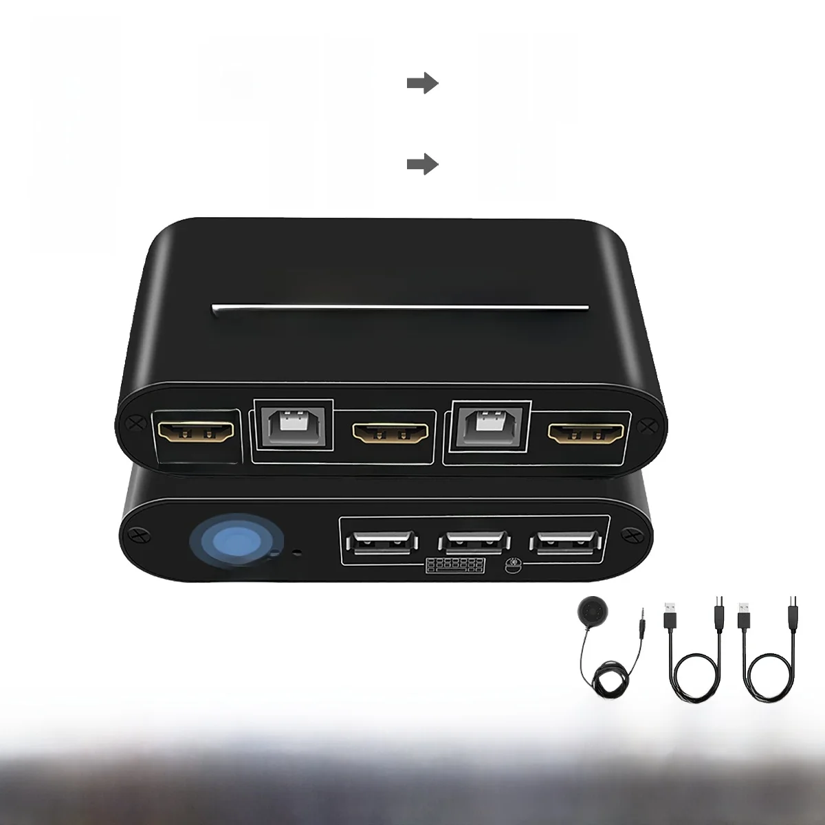Przełącznik KVM 4K HDMI 2 wejścia 1 wyjście kompatybilny z HDMI/przełącznik KVM USB 2.0 dla 2 hostów wspólne 1 monitor klawiatura mysz drukarka — zdjęcie produktu 7