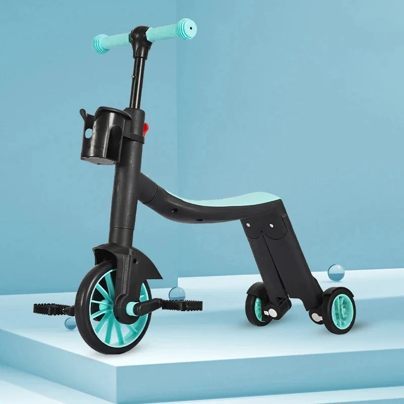 AliExpress NONE Multifunction Kick Scooter Height Adjustable For Kids Boys Girls Cycling Bicycles Foot Scooters With Push Handle,Pedal 3 In 1