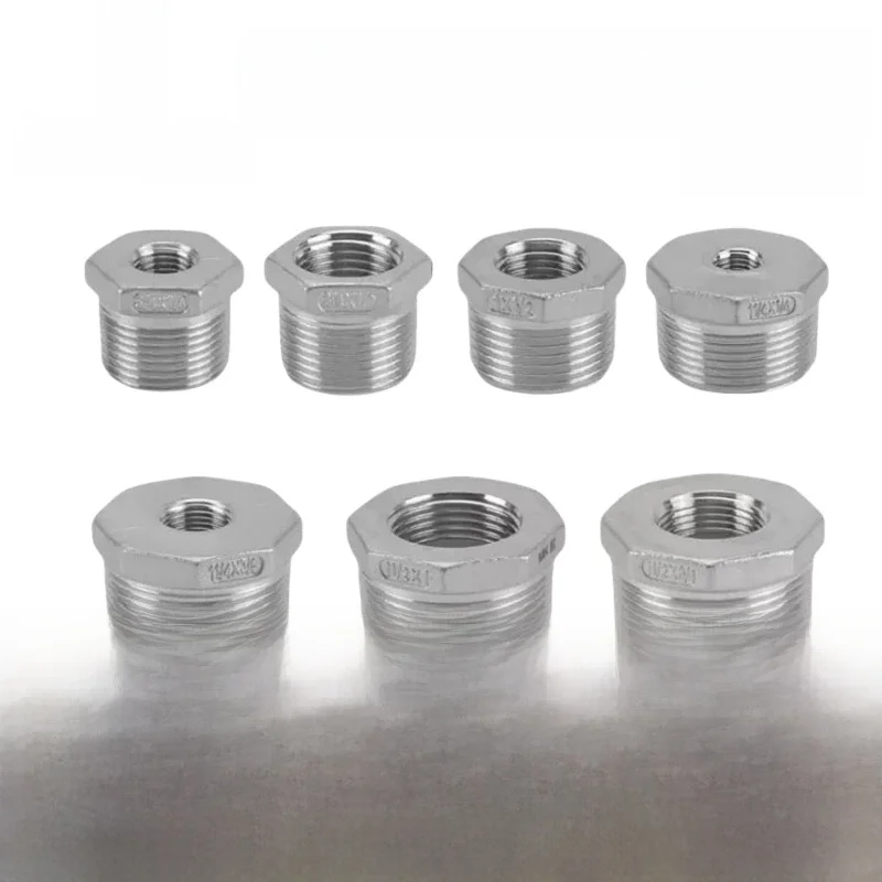 Douille de réducteur de cœur tonifiant 1/8 "1/4" 3/8 "1/2" BSP filetage mâle/femelle SS304 raccords de tuyaux en acier inoxydable pour eau gazole