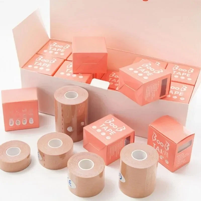 1 ensemble de soutiens-gorge à bande adhésive Invisible pour femmes, couverture de mamelon, bande de levage des seins, Push Up, Bralette sans bretelles, autocollant