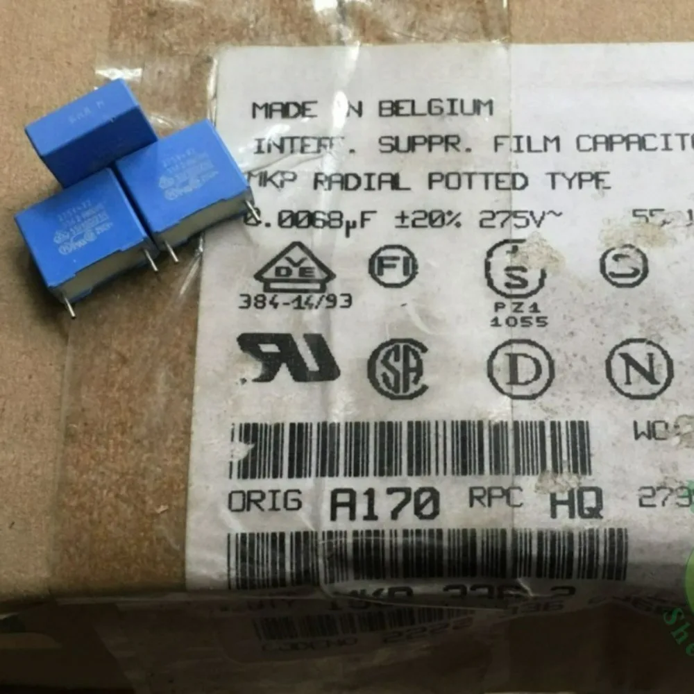 

10pcs/lot MKP336 0.0068uf 275VAC 6.8nF 6800pF 6N8 682 M Brand New 10mm Film Capacitor