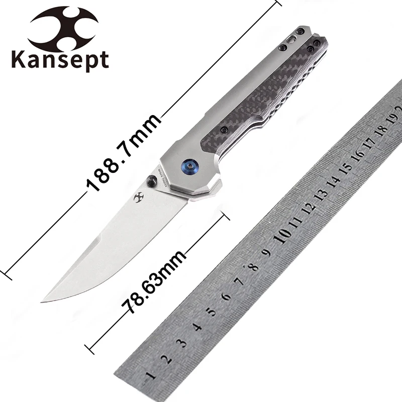 

Kansept EDC Tac K2009A2 S35VN Blade and Titanium Handle with Twill Carbon Fiber Inlay Designer Mikkel Willumsen Folding Knife