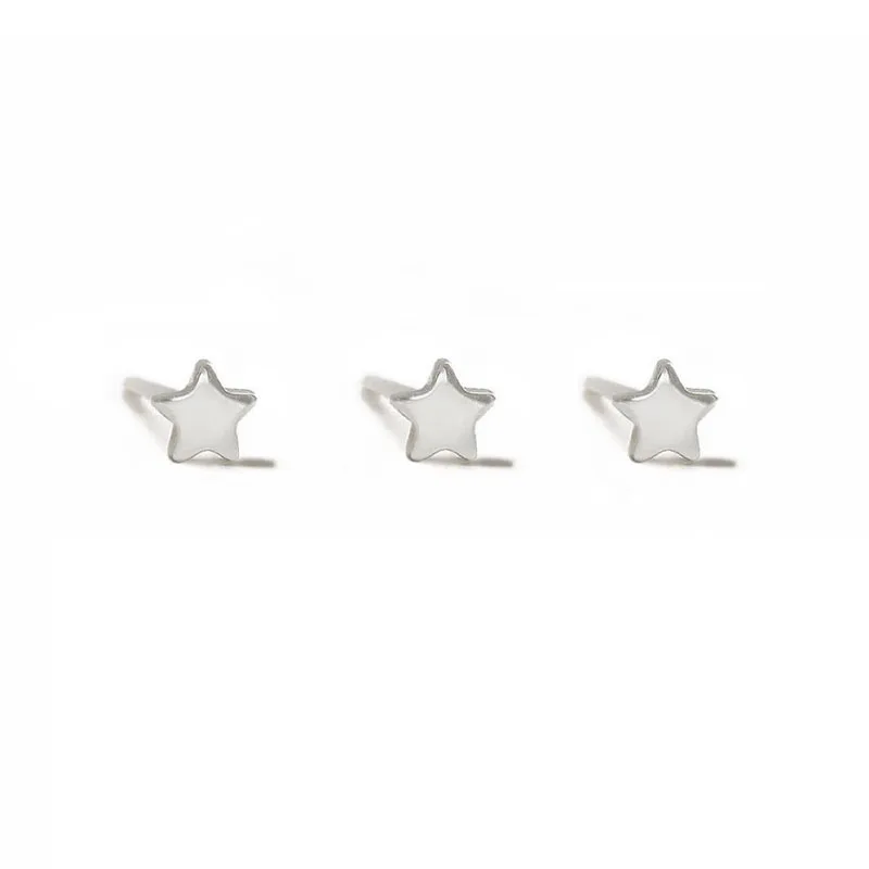 3Pcs Smooth Love Butterfly Back Stud Earrings for Women