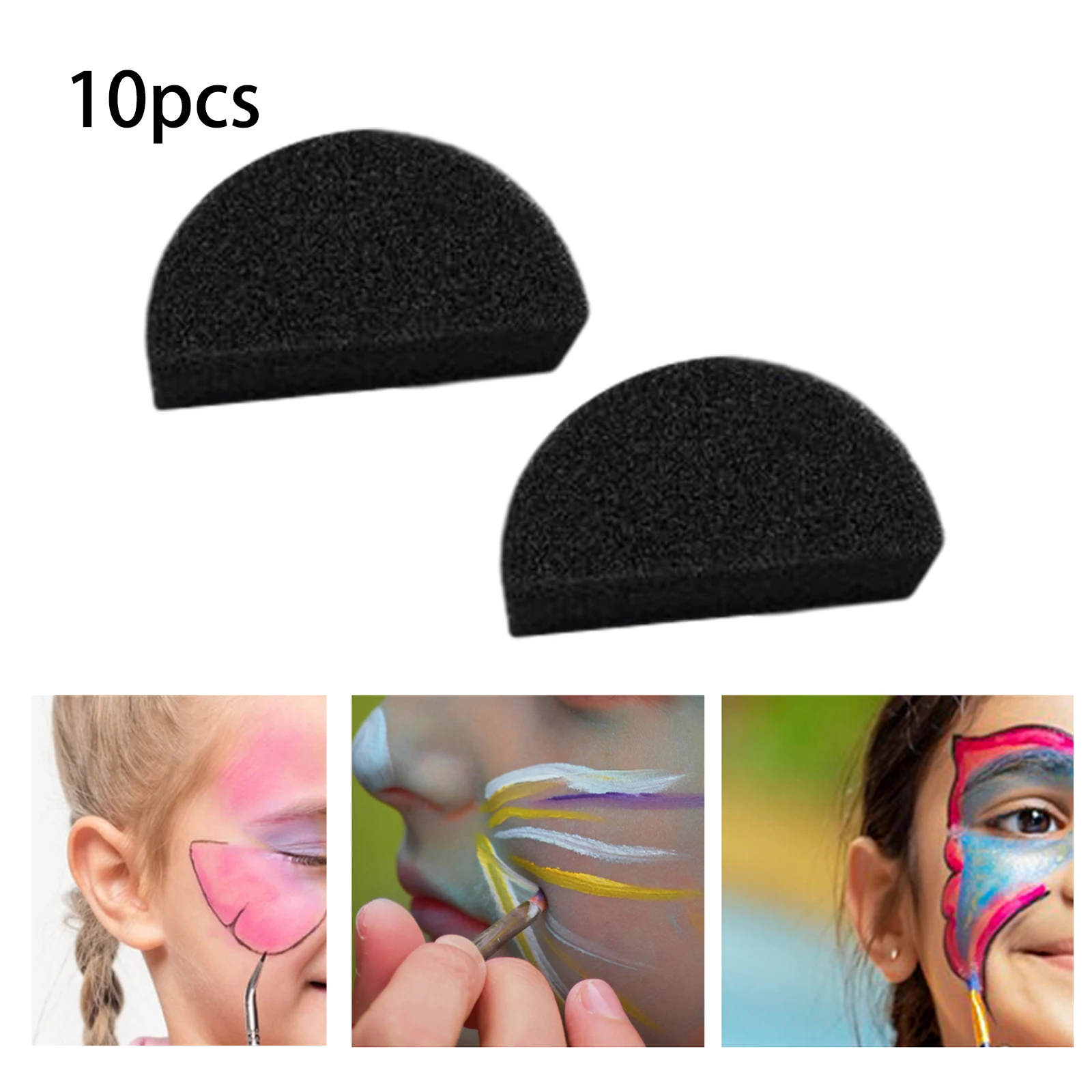 10x Body Paint ฟองน้ํา Reusable Face Paint ฟองน้ํา Applicator สําหรับ Graffiti แต่งหน้าฮาโลวีนสีน้ําภาพวาดหัตถกรรม Art Work