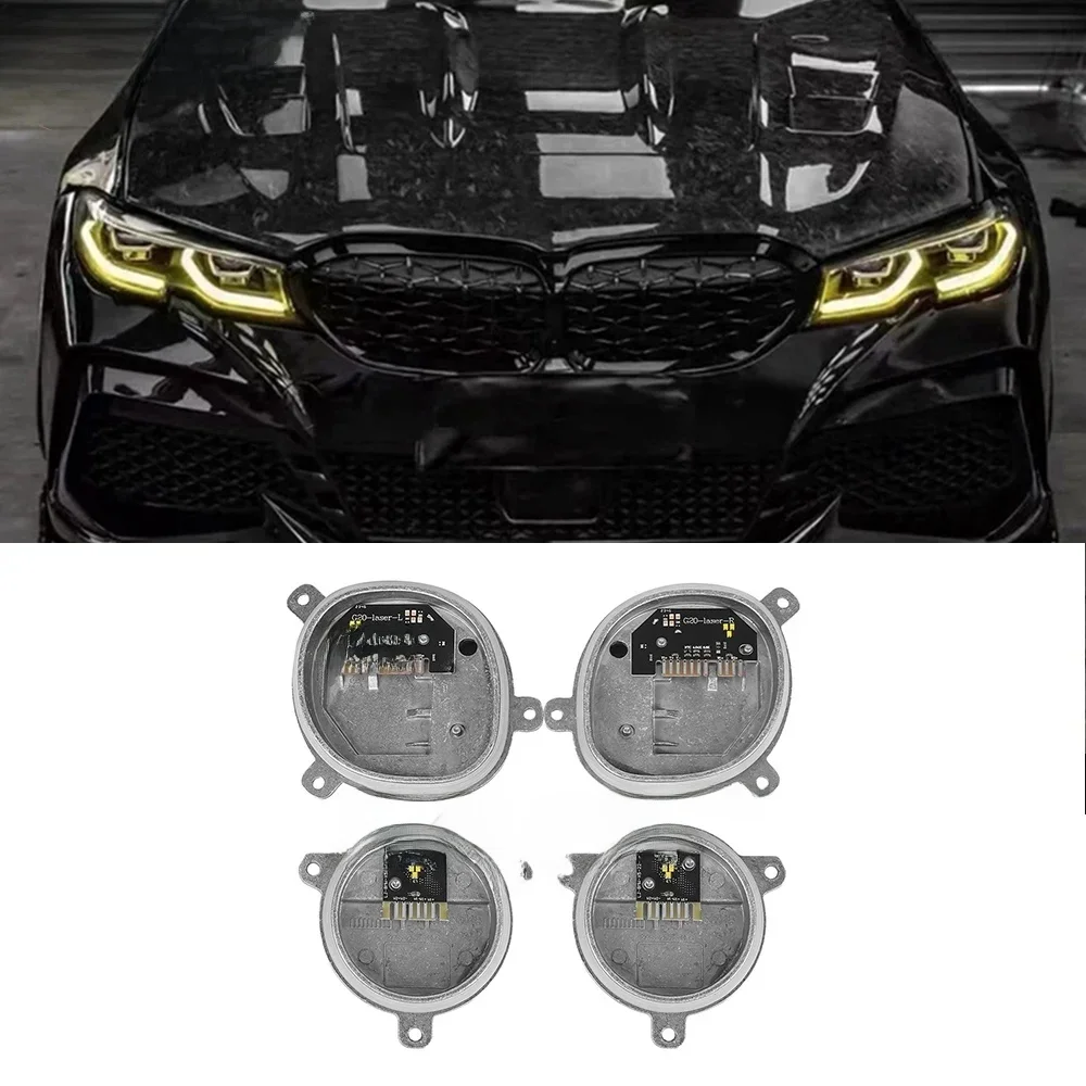 CSL 3-serie G20 laserkoplamp gele citroen Angel Eyes DRL-borden voor 2019 2020 BMW G21 320i 330i M340I amber daglicht - afbeelding 2