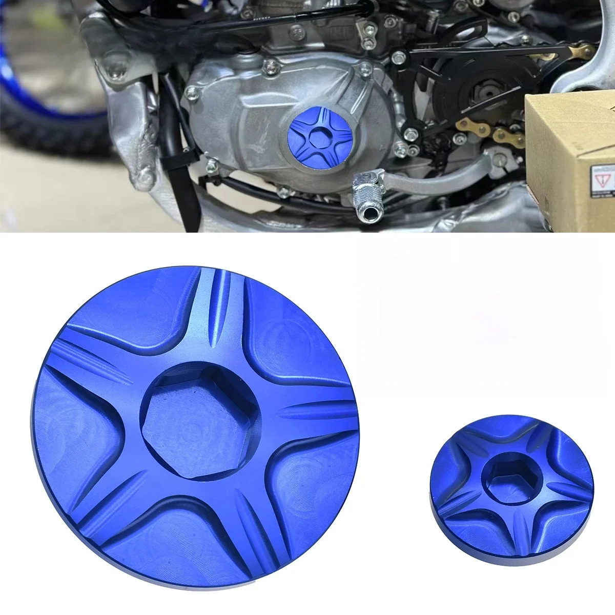 CNC pokrywa silnika Cap Plug Protector dla Yamaha YZ250F YZ450F YZ250FX YZ450FX WR250F WR450F 2016-2021 akcesoria motocyklowe — zdjęcie 2