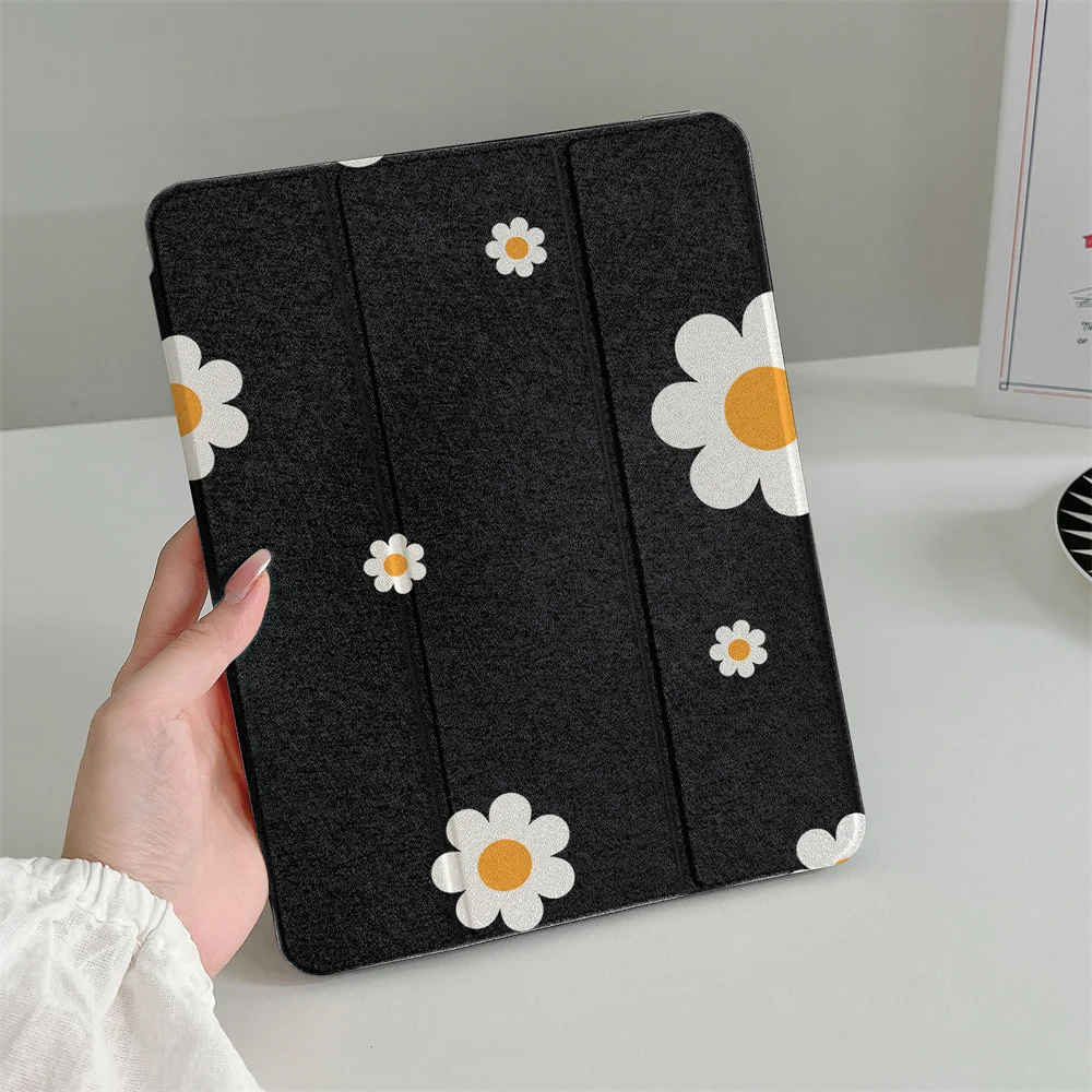 Simple Flower Cases For iPad Air 2024 Pro 11 inch iPad Air 5/4 10.9 10th 5/6/7/8 10.2 9.7 inch Air3 10.5 mini 6/5/4 Cover Cases