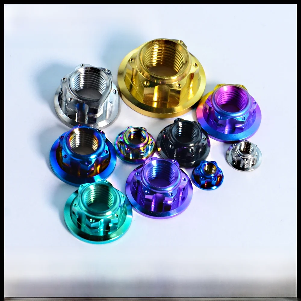 AliExpress TAIMEILI Titanium Alloy Pattern Nut M5M6m8m10m12m14 Motorcycle Bicycle Modification Replacement Nut