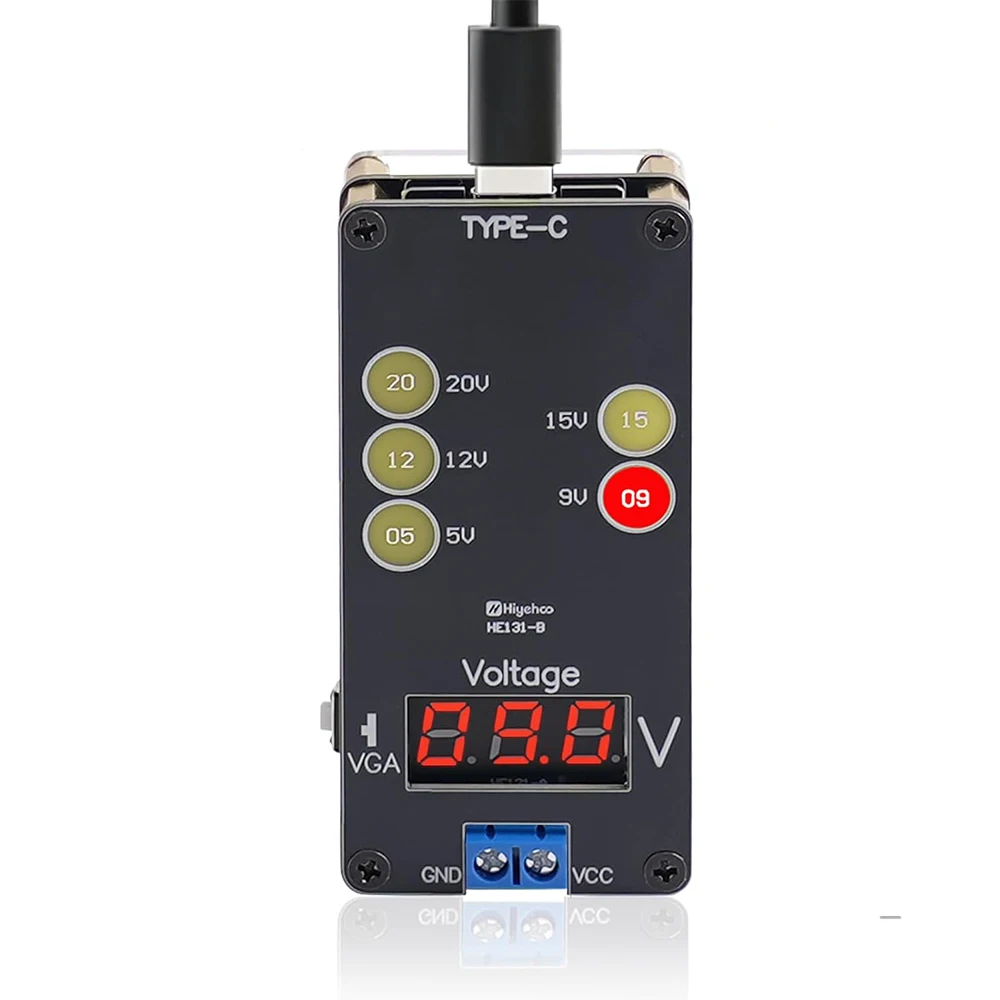 USB Voltage Tester Soldering Kit Type C Fast Charging Meter with LED Display & Adjustable Outpu DIY Voltmeter Tool for Learning