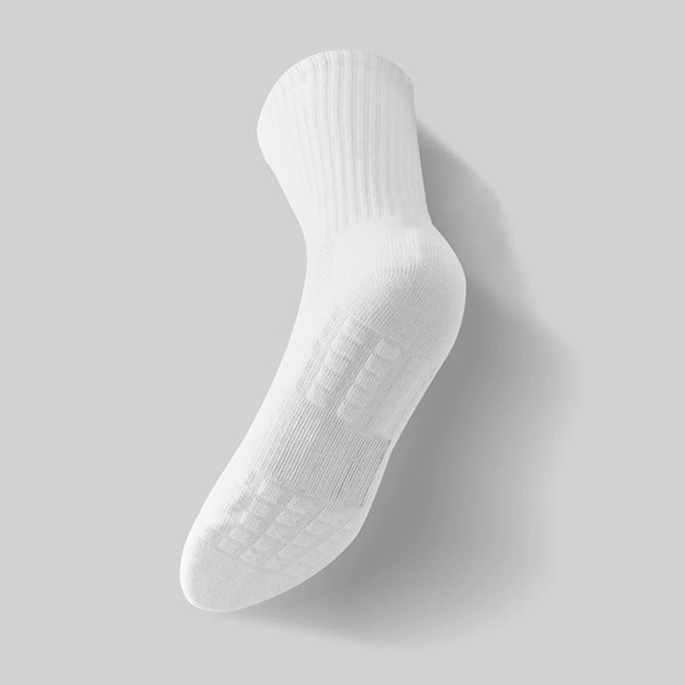 5 pairs of sports sole thick cushion mid-neck socks set