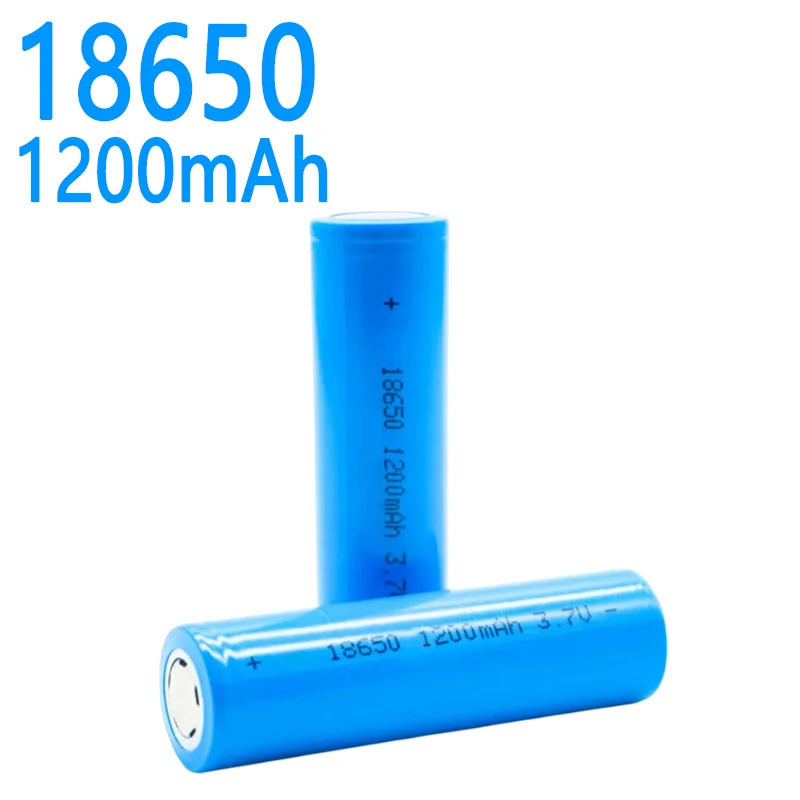 

18650 3.7V 1200mAh Rechargeable Li-ion Battery High Capacity Lithium Cell for Flashlights, Power Tools, Toys & DIY Electronics