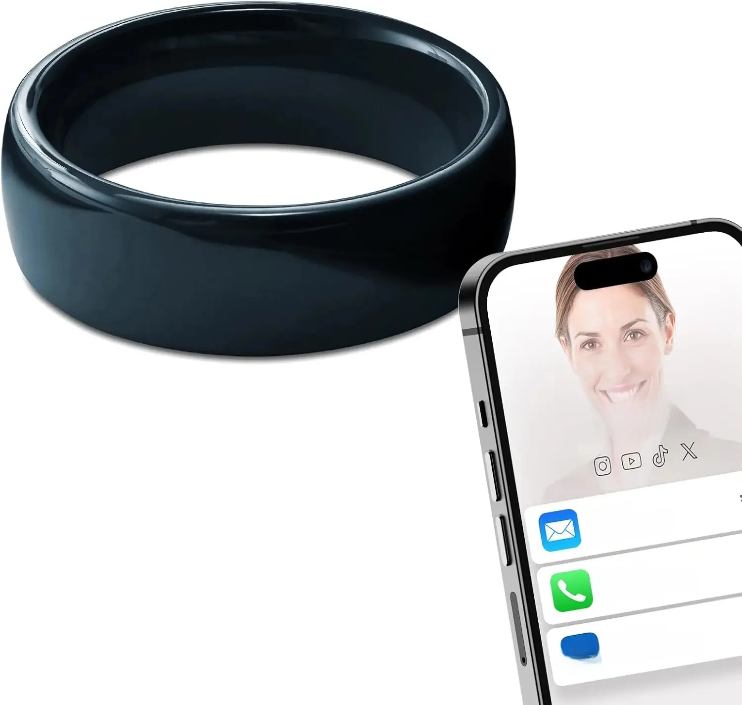 Ntag215 NFC Full Ceramic Smart Ring kompatybilny z telefonami i urządzeniami z obsługą NFC Programowalne 504 bajty dla znaczników biznesowych — zdjęcie 2