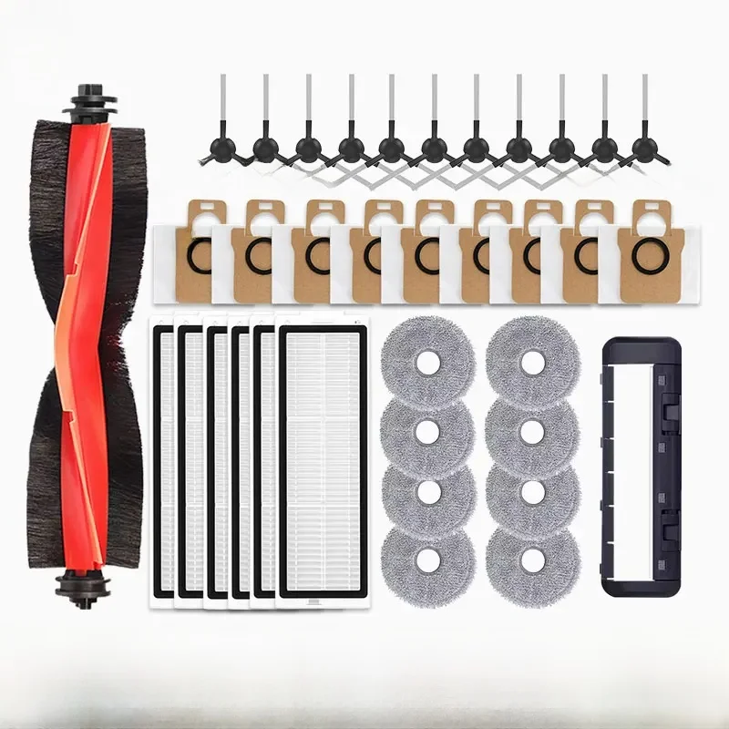 For Xiaomi Robot Vacuum X20 Max / D109GL Parts Accessories Main Brush Side Brush Hepa Filter Mop Cloth Dust Bag Replacement