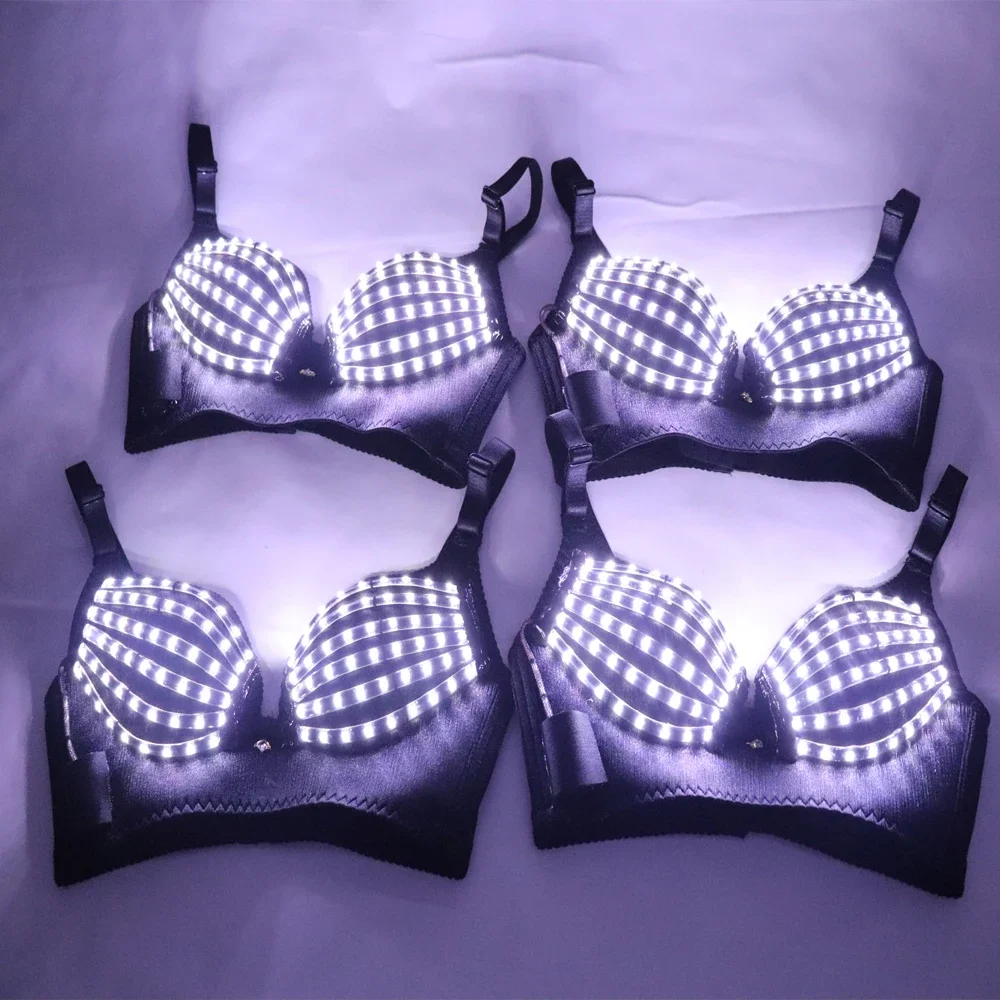 Kostiumy klubowe Ds Kostiumy klubowe Bar Klubowe Biustonosz Led Kostium Led Podświetlany biustonosz — zdjęcie 2