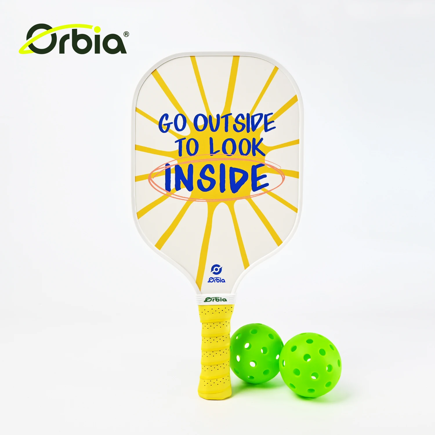 Orbia Pickleball  2 Glass Fiber Pickleball Paddle 4 Pickle Balls 1 Cotton Net Bag Pickleball Paddle Set