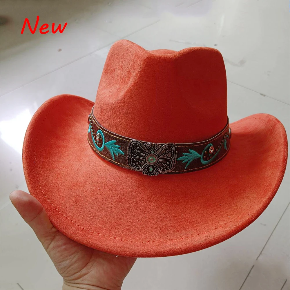 Suede big water drop cowboy hat 23 colors small brim top hat unisex suede jazz hat western cowboy hat ковбойская шляпа