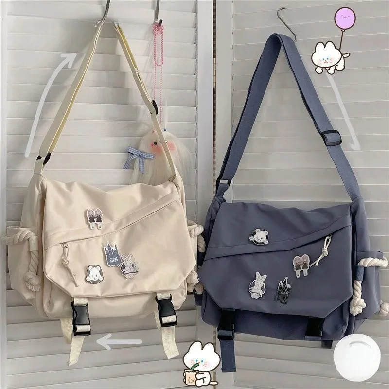 Torba w stylu Hongkongu wszechstronna artystyczna koreańska wersja fotografia uliczna torba na ramię torba studencka torba crossbody dla ma — zdjęcie 2