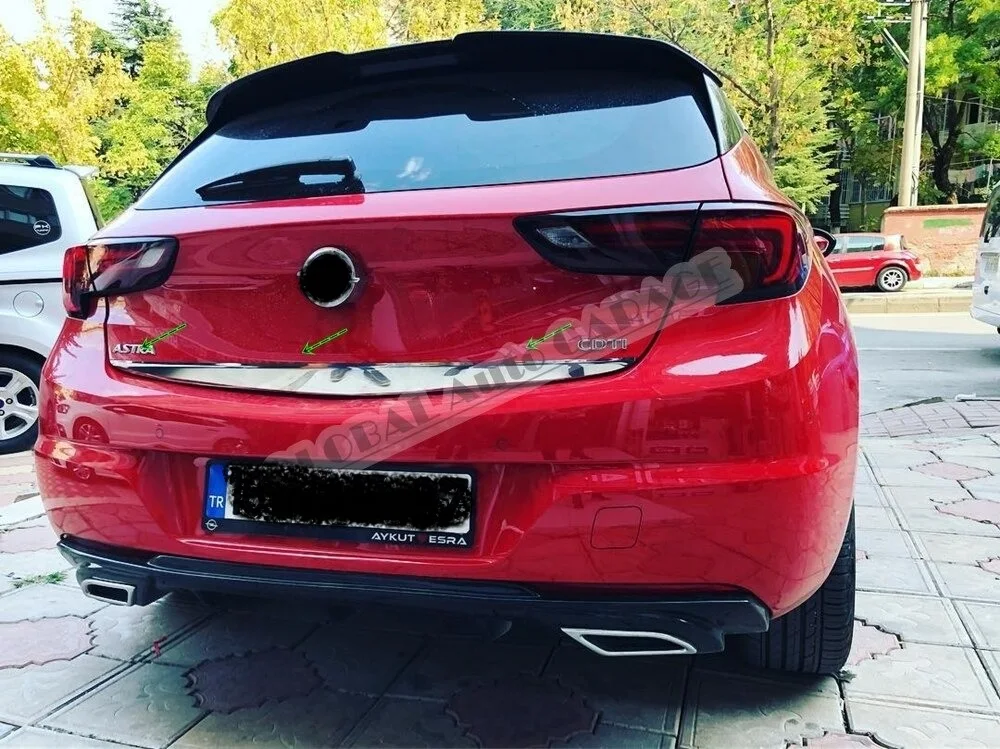 

Для Opel Astra K 2015-2021 хромированная задняя дверь багажник отделка нижняя часть кузова автомобильный аксессуар диффузор разветвитель автостайлинг Спорт