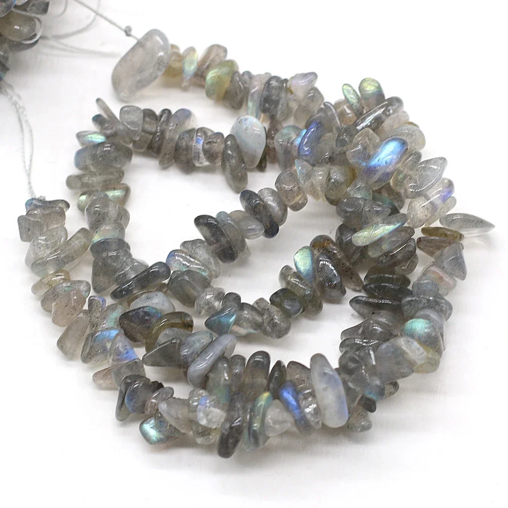 AliExpress NONE 40cm Natural Flash Labradorites Beads Irregular Freeform Chip Gravel Beads for Jewelry Making DIY Necklace Bracelet 3x5-4x6mm