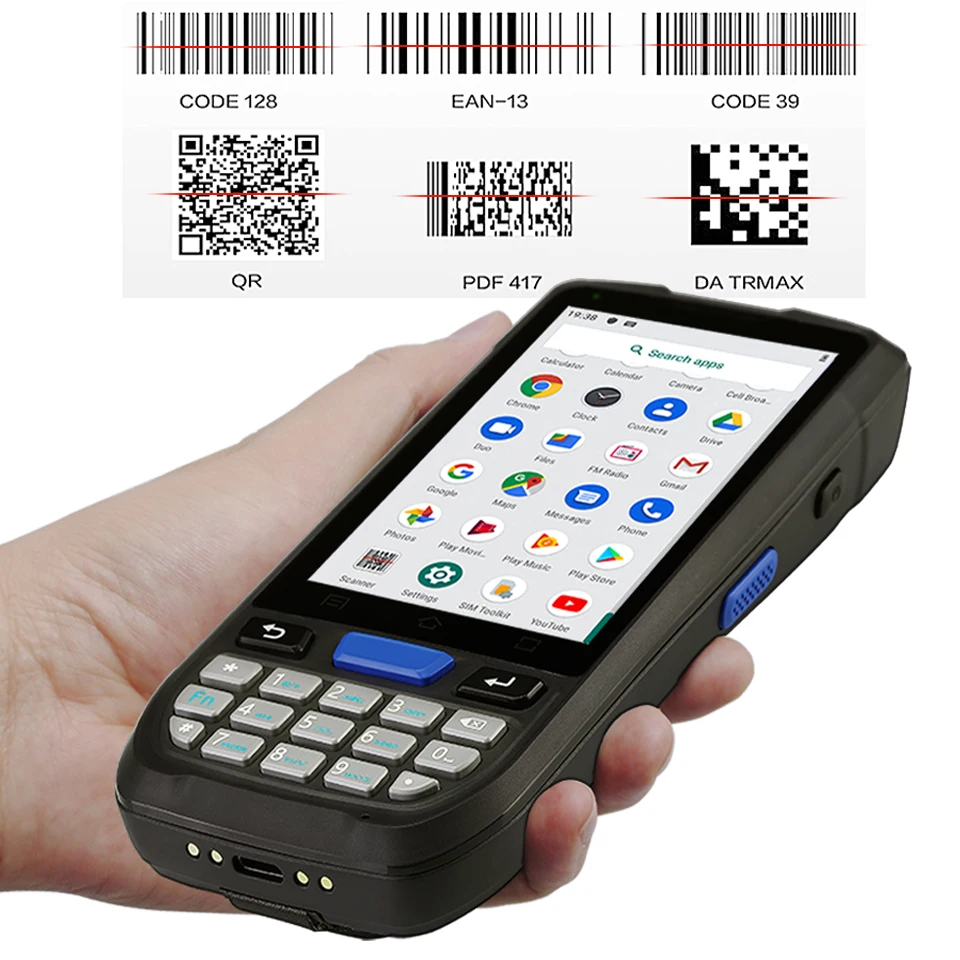 ENGÔNUS-Portable PDA Barcode Scanner, Mini Scanner, Laser Quick Scanner, Bandheld, Android, 1D e 2D, Novo, 2024