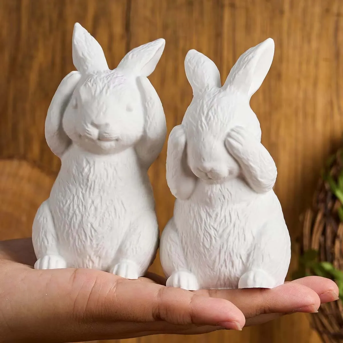 3D Easter Bunny Silicone Candle Mold DIY Cute Animal Rabbit Ornaments Casting Molds Soap Plaster Resin Making Home Crafts Decor