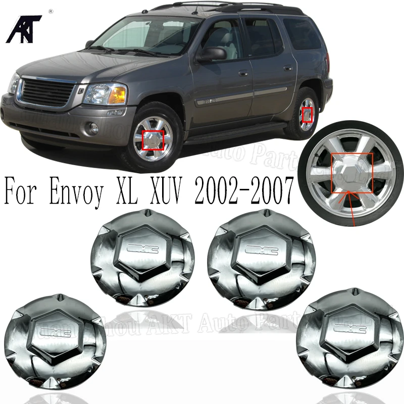 4pcs Wheel Center Hubcap Cap for GMC 02-07 Envoy XL 04-05 XUV 6 Spoke 9593396 hub cover