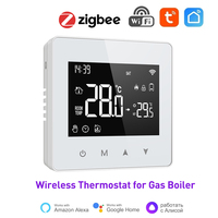 Tuya WiFi Zigbee Thermostat Smart Home Battery powered WiFi Temperature Controller For Gas Boiler works with Alexa Google home