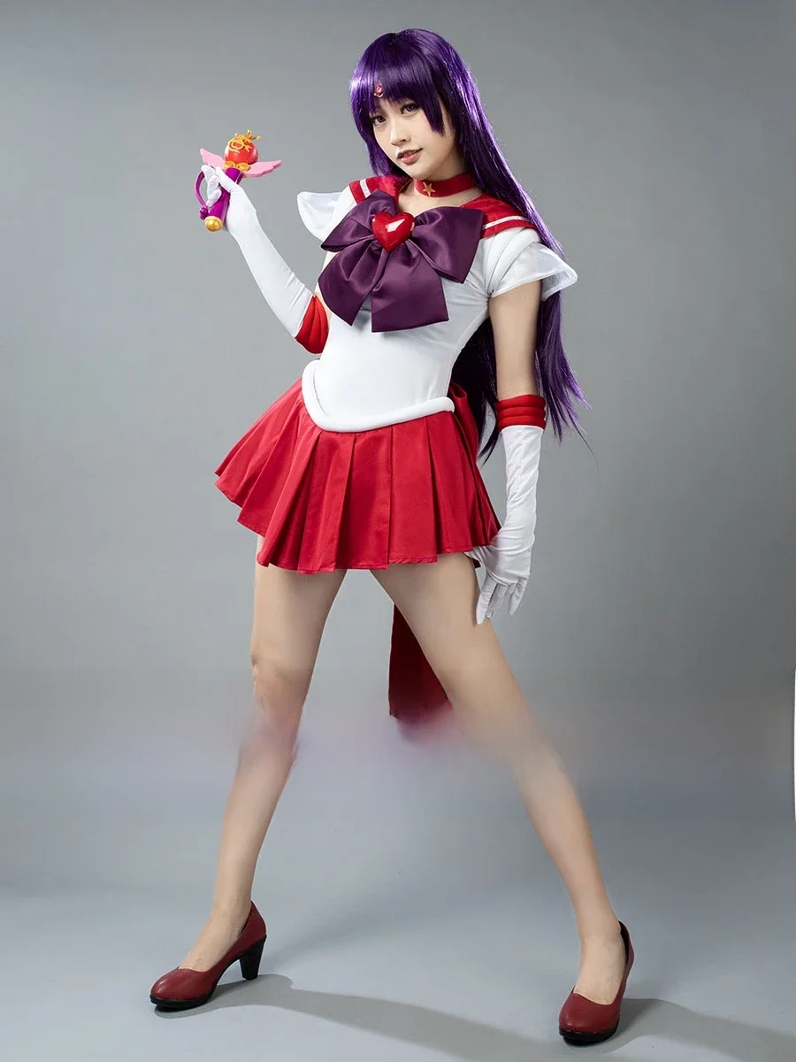 Anime Sailor Super S Film Sailor Mars Rei Hino Raye Cosplay Kostuum voor Vrouwen Rollenspel - afbeelding 2