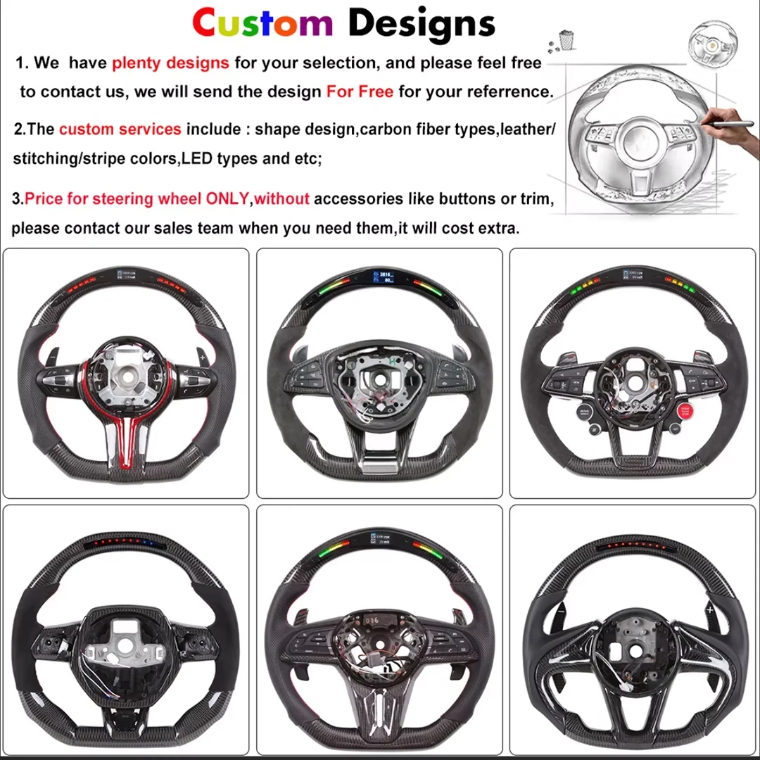 Race Display 100% Real Carbon Fiber Steering Wheel For Maserati Granturismo Ghibli Levante Turismo Quattroporte GranCabrio