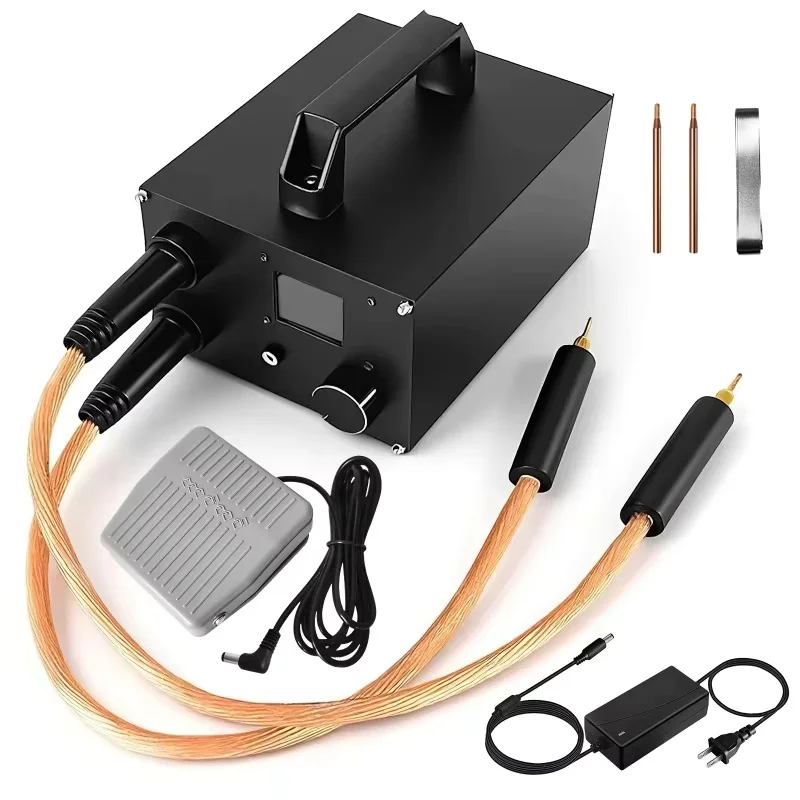 Nouveau soudage par points de précision, stockage d'énergie par impulsion, affichage LCD, Machine à souder par points, condensateur Farah 1500F pour batterie 18650