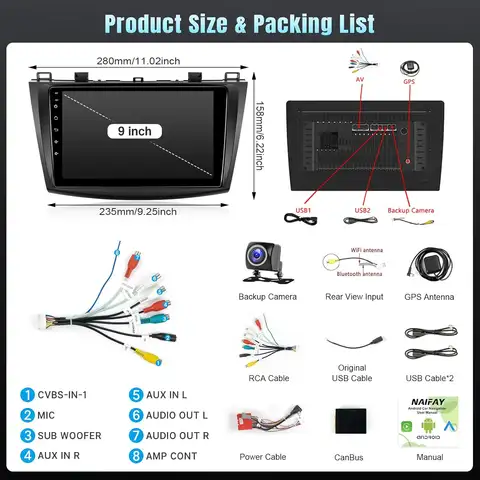 10 best selling car radio android mazda 3 - №5