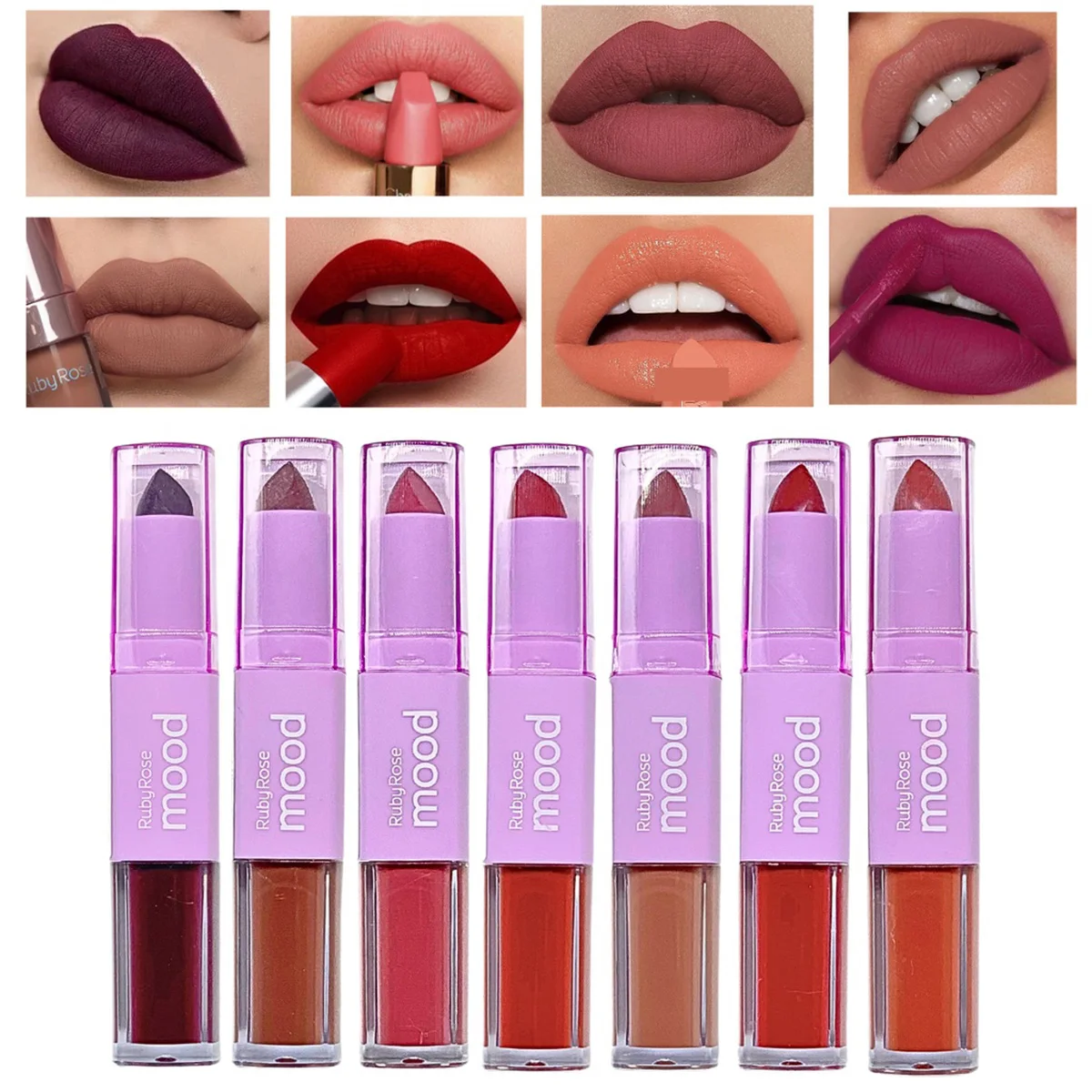 Duo Matte Mood Lipstick-Ruby Rose