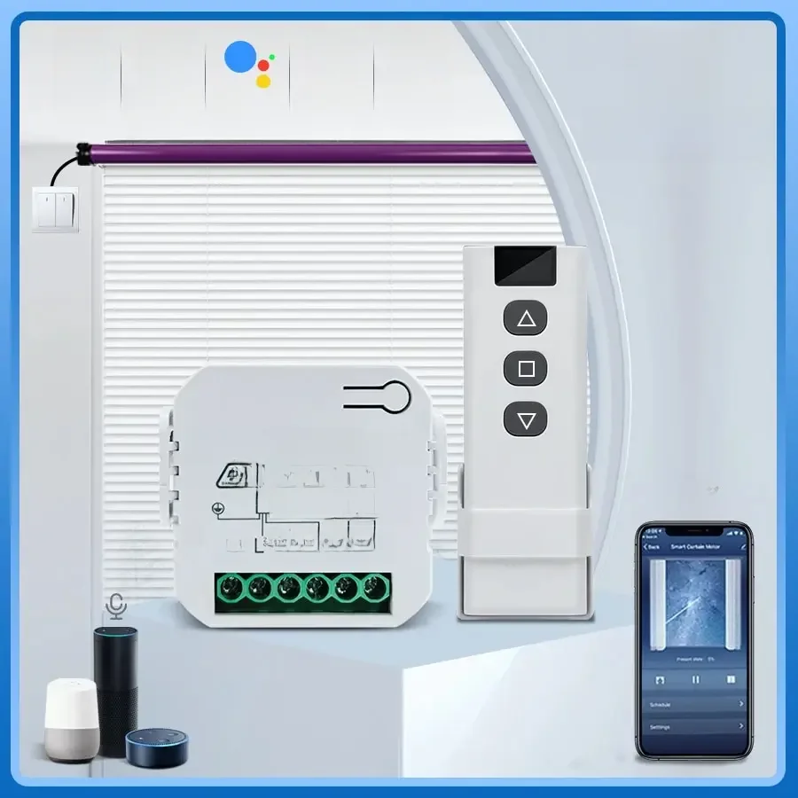 Tuya Wifi Smart Gordijnschakelaar Controllers Blind Rolluik RF 433MHz Smart Life APP Afstandsbediening Spraakbesturing Alexa Google Home - afbeelding 2