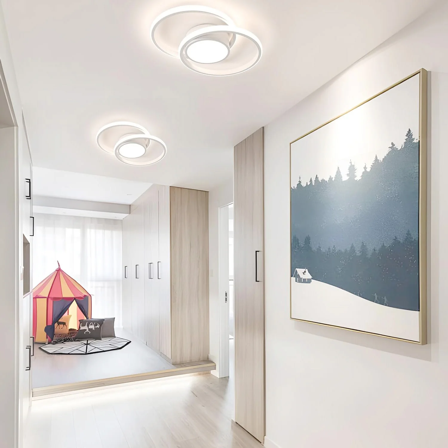 Neutrale weiße 4500K LED-Deckenleuchte, moderne Deckenleuchte, weiße runde LED für Küche, Esszimmer, Schlafzimmer, Flur – Detail 2